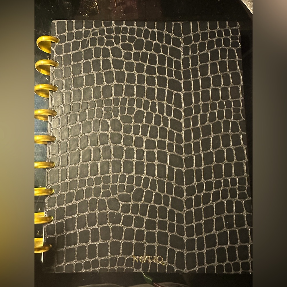 SOLD…. Notiq Black Croco Luxe Executive Notebook